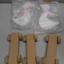 Wenqik 2 Pcs Silly Goose Baby Shower Table Centerpieces Pink Bow Wooden Goose on Wheels Decor Table Centerpiece Geese for Baby Shower Nursery Decor Photo Prop 1st Birthday Party