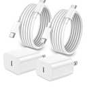 iPhone 17 16 15 Charger Fast Charging,2Pack 20W Apple iPad USB C Wall Chrager Block with 6FT USB C to C Cable for iPhone 17/Pro/Pro Max/17 Air/ 16/16 Pro/16 Pro Max/15/Plus/Pro/Pro Max (White)