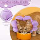 ANWA Cat Cone Collar Soft, Waterproof Cat Recovery Collar, Adjustable Soft Cone for Cats After Surgery (Purple, M)