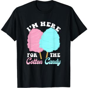 Kids Unisex Cotton Candy Fair T-Shirt - Black, Small, Short Sleeve