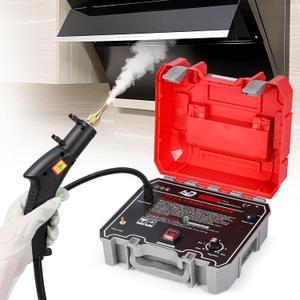 1500W Handheld Steamer for Cleaning, High-Pressure Steam Cleaner, Quick 15s Heat-Up, 212 Powerful Steam for Grout, Tile, Home, Auto, Car Detailing, Kitchen, Bathroom Cleaning - 110V, Red