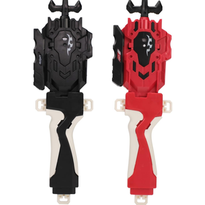 2 Pack String Launchers and Grips, Battling Burst Launcher, Left/Right Spin, Only Compatible with Burst, Two Launch Modes Gyros(Black+Red)