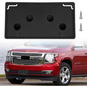 Front License Plate Bracket Tag Holder Compatible with Chevy Suburban & Tahoe 2015 2016 2017 2018 2019 2020, Front Bumper License Plate Holder Mounting Frame, OE Replace# GM1068193, 23235997