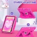 OKP Case for iPad A16 11th Generation 11 inch 2025/ 10th Generation 10.9 inch 2022, Shockproof Rugged Heavy Duty 11/10 th Gen i Pad Protective Cover with Pencil Holder/Kickstand, Hot Pink