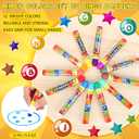 Crtiin 180 Pack 12 Colors Bingo Daubers Dot Markers Supplies Art Markers Paint Craft for Art and Crafts Painting Supplies Drawing Coloring