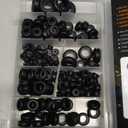 InstallGear 180pc Assorted Rubber Grommet Kit - 8 Sizes (1/4", 5/16", 3/8", 7/16", 1/2", 5/8", 7/8", 1") | Car Grommet Kit Assortment Rubber Wire Grommets for Wiring Automotive