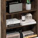 Furinno Basic Book Shelf, 3-Tier Bookshelf, Cube Storage Organizer Bookcase with Open Shelf, 7 x 24 x 26, for Living Room, Bedroom, Home Office, Amber Pine