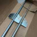 Chonway 2 Pack 28in Heavy Duty Metal Yard Sign Stakes Realtor Sign Post | For Real Estate Sign Posts, Mailboxes, Long Yard Sign Holder Sign Post Stake for Pipes Less Than 3.7", Silver