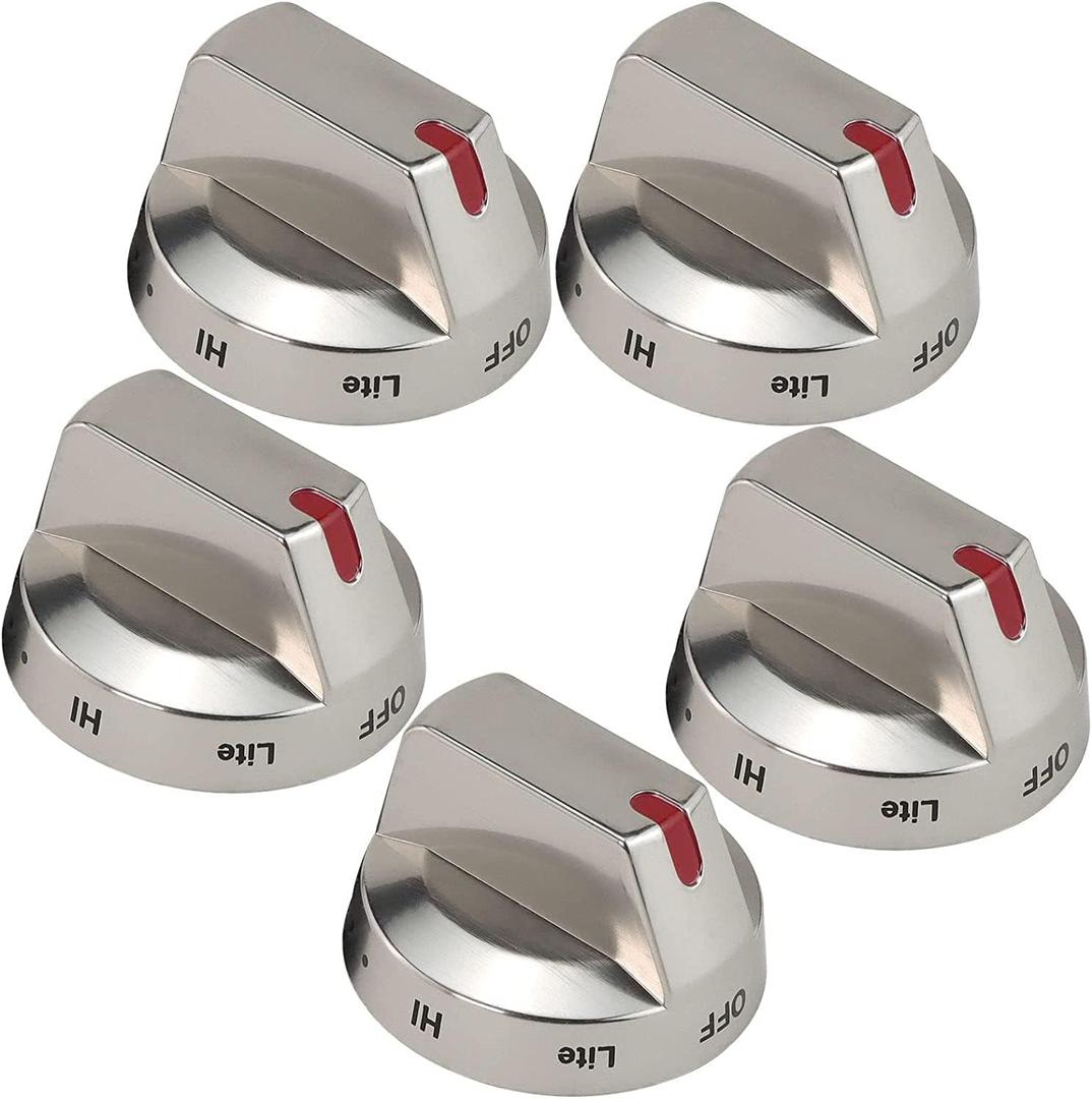 TOMOON DG64-00473A High - Strength Steel Stove Knobs Replacement for SAM-Sung Gas Range Oven - Perfect Fit for NX58H5600SS, NX58J5600SG/AA, NX58F5500SS & More Sa-msung Oven Gas Range Models