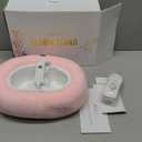 Tablet Pillow Stand, Compatible with 4.7"-12.9" Kindle, iPad, Phone/ Tablet, Google, 360° Rotating Phone Holder for Bed, Detachable Bowl, Reading and Relaxation on Bed, Pink, Large (Faux Fur Pillow)