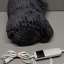 Heated Blanket Electric Throw, Soft Flannel Heating Blanket with 8 Hours Auto Off 10 Fast Heating Levels Machine Washable Sherpa Heated Blanket with Overheating Protection, Size: Throw (50" x 60")