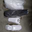 CLEO Plastics Kit with Black Seat for CRF50 XR50, Chinese 50cc Dirt Pit Bike,Fenders Fairings Replacement Plastic with Seat(white)