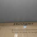 Furologee 60" Black Computer Desk with 4 Drawers and Printer Space, Gaming Desk with LED Lights and USB Power Outlets, Home Office Desk with Fabric File Cabinet,Study Work Table with Shelf for Bedroom