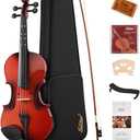 Eastar Violin 4/4 Full Size for Adults, Violin Set for Beginners with Hard Case, Rosin, Shoulder Rest, Bow, and Extra Strings (Imprinted Finger Guide on Fingerboard), EVA-2