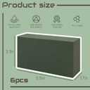 6 Pcs Floral Foam Blocks, 5.5"L x 3.1"W x 1.7"H Plant Foam, Green Dry & Wet Flower Foam for Fresh or Artificial Flower Arrangements, Florist Foam for Wedding, Birthdays, Home Decorations