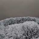 Coohom Oval Calming Donut Cuddler Dog Bed,Shag Faux Fur Cat Bed Washable Round Pillow Pet Bed(30"/36"/43") for Small Medium Dogs (XL(36"x27"x7"), Grey)