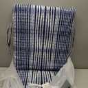 Arden Outdoor Dining Chair Cushion, 20 in x 20 in, Weather-Proof, Rain-Proof, Fade Resistant Patio Cushion for Patio, Dining, or Rocking Chairs 20 x 20, Blue Shibori Stripe