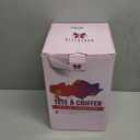 28Inch 80% Real Hair Mannequin Head - Cosmetology Mannequin Head with Hair for Makeup Braiding Makeup Curling Cuting, Make up Doll Head for Styling with Table Clamp hair Styling Set (Dark Brown)