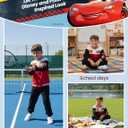 Disney Marvel Spider Man Bomber Jacket Toy Story Cars Mcqueen Varsity Cardigan Lightweight Coat Snap Button Sweatshirts 2-13Y (Red)