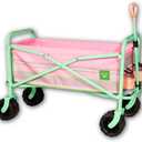 Roxy Folding Beach Wagon Cart Heavy-Duty Collapsible Utility Wagon with All-Terrain Wheels, Large Storage Capacity, and Adjustable Handle Ideal for Beach, Camping, and Outdoor Adventures
