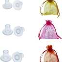 3 x FARCURN Clear High Heel ProtectorsFARCURN 3 Size Soft Heel Covers for Walking on Grass and Uneven Floor(S/M/L) (3 Pair (Pack of 1))