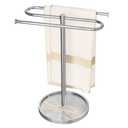 Hand Towel Holder, Stainless Steel Countertop Towel Stand for Bathroom, S-Shape Free Standing Towel Rack Bar Holds 2 Towels for Kitchen, Brushed Nickel