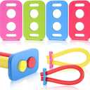 VioraWhite 4 Pcs Swimming Noodle Floating Connector Swim Pool Noodles Accessories EVA Stick Colorful Connector for Summer Outdoor Beginners Water Pool Games Beach Lake Party