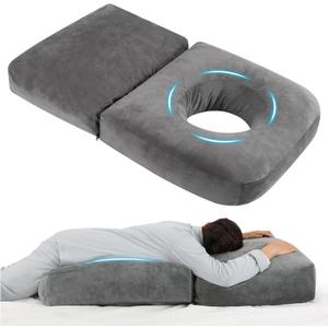 Pregnancy Pillows for Sleeping, 45.3 Inch Pregnancy Massage Pillow Full Body Pillow with Removable Cover - Support for Back, Legs, Belly, HIPS for Pregnant Women (Dark Grey)