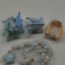 Beach Decor Mini Beach Chair Set of 4 w Wood Beads Garland, Cute Beachy Room Decor Aesthetic, Coastal Decor for Home, Cute Ocean Beach Theme Decorations, Sea House Decor for Bedroom, Living Room