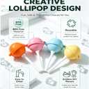 3 x Silicone Lollipop Ice Cream Maker MoldsIce Pop Molds Popsicle Maker Colorful Diy Popsicle Maker For Summer Parties, Creative Sphere Popsicle Mold For Home (4pcs)