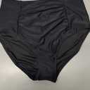 JOYBIK Womens High Waisted Full Ruched Bikini Swim Bottoms Tummy Control Full Coverage Swimsuit Bottoms (Black, M)