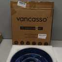 vancasso Slow Feeder Dog Bowl, 3 Cups Ceramic Slow Feeder for Large Breed, Puzzle Maze Dog Food Bowl for Fast Eater, Blue