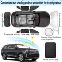 TINGLU Window Shades for Kia Telluride 2020 2021 2022 2023 2024 2025 Accessories Car Side Full Windows Rear Triangular Windshield Sun Shade Sun UV Rays & Privacy Protection for Camping 8PCS