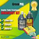 GREEN PIG Drain Field Cleaner, Septic Safe Drain Clog Remover, Treatment for Quickly Clearing Leach Field System Clogs, Back-Ups, and Foul Odors in Septic Tank Systems