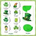 St. Patrick's Day Decorations Kit, Lucky Banner, Glitter Garlands, Pom Poms & Hanging Swirls, Shamrock Party Decor for Home Party