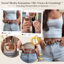 Women Leather Belt for Jeans Pants Ladies Casual Waist Belt Fashion Women Belt with Gold Buckle