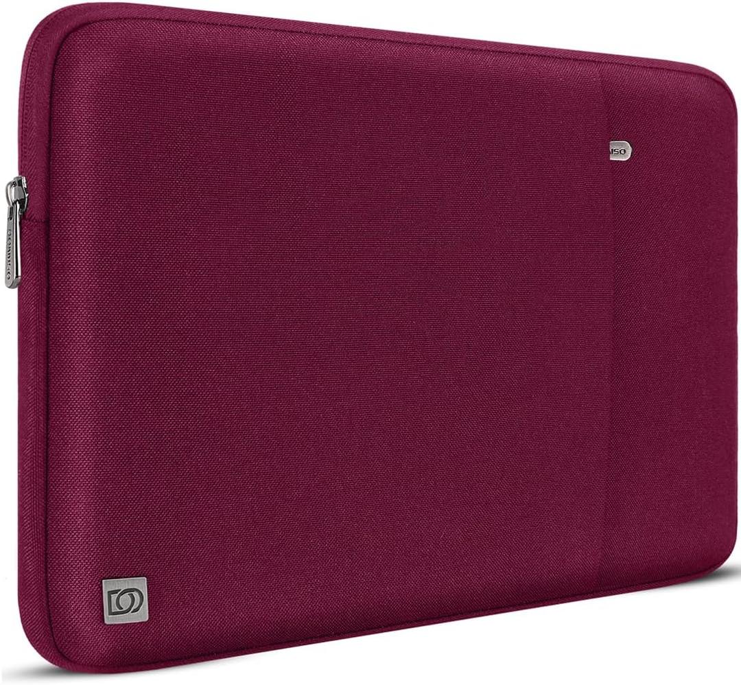 DOMISO Laptop Case Laptop Sleeve Cover Compatible with 15 inch MacBook Air M4/A3241 2025, M3/A3114,M2/A2941,15 inch MacBook Pro A1990 A1707,Compatible with Dell XPS 15 Plus with Pocket, Wine