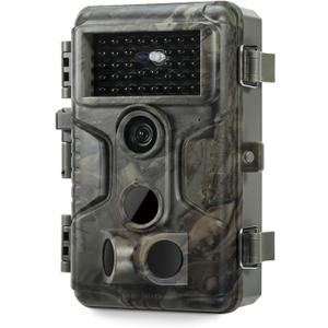 GardePro A3S Trail Camera (Non-Cellular, Non-WiFi), 64MP Photo & 1296P HD Video, 0.1s Trigger, 100ft No-Glow Night Vision, Motion Activated Wildlife Camera