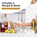 2 x Silicone Ice Molds Set of 2 - Circle Ice Cube Molds for Large Round Ice Balls - Ideal Sphere Shaped Big Ice Balls for Whiskey, Bourbon, Scotch, and Other Drinks - Includes Extra Cocktail Recipes