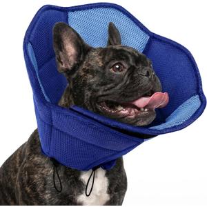 Dog Cone - Soft Cone for Dogs to Stop Licking, Pet E-Collar Alternative After Surgery, Adjustable Pet Recovery Collar for Wound Healing, Dark Blue Small
