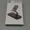 30W Tablet Wireless Charger for Samsung, Foldable Android Charging Station with Clock Display with 7-Color Light, Wireless Watch Charger for S25, Only Compatible Samsung Watch,Galaxy Buds3 Pro(Black