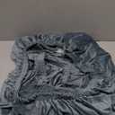 H.VERSAILTEX Velvet Stretch Couch Cushion Cover Plush Cushion Slipcover for Sofa Cushion Furniture Protector Seat Cushion Sofa Cover (3 Piece Sofa Cushion Covers, Stone Blue)