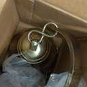 Vintage Cast Iron Dinner Bell as Entry Door Bell, Outside Hanging Decor or Indoor Decoration Wall Antique Farm and Front Gate Bell, Shiney Gold