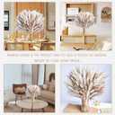 220PCS Natural Dried Pampas Grass Boho Home Decor Bouquet Phragmites Dried Flowers Bouquet for Wedding Floral Arrangements Home Decorations (220PCS)