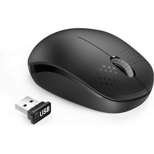 seenda Wireless Mouse for Laptop, 2.4G Noiseless Mouse with USB Receiver  Optical Tracking Portable Computer Mice for Chromebook, PC, Tablet, Windows System, 24 Months Battery Life  Black