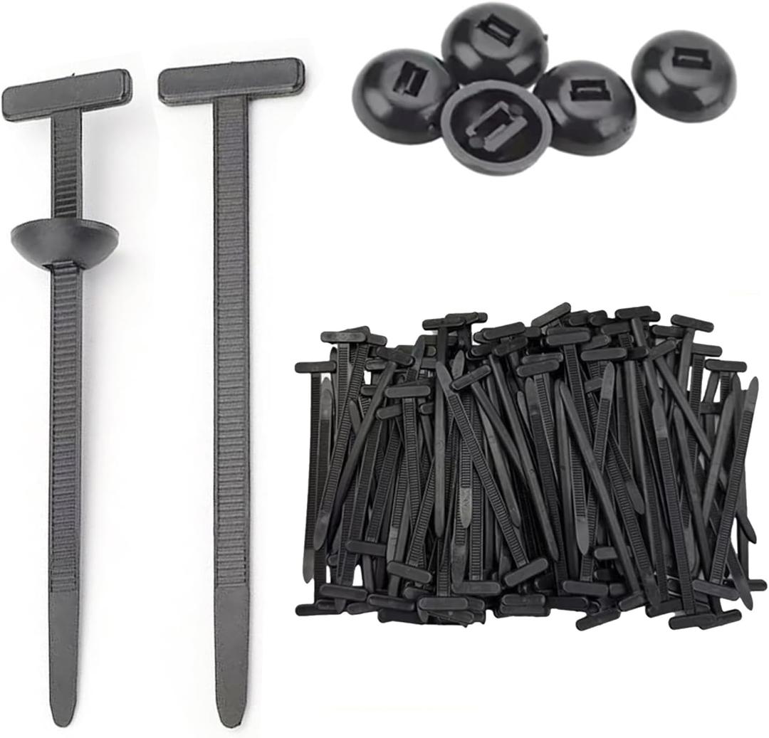 100PCS Nylon Universal Cable Tie Buckle, Heavy Duty Self-Locking Nylon Zip Ties Holder