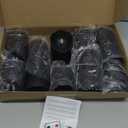 Flameless Candles with Remote, Battery Operated Flickering Flameless Candles, LED Candles with Timer 2/4/6/8H, with Realistic LED Candles Set of 9 (D3 x H 3" 4" 5" 6" 7") (Black)