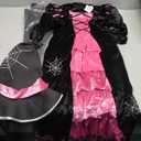 Spooktacular Creations Fairytale Witch Cute Witch Costume Deluxe Set with Broom for Girls (Medium(8-10 yrs), Pink)