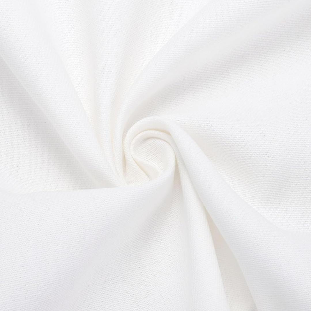 MECCANIXITY 12OZ Denim Fabric, 59 Inch Cotton Denim Material 2 Yard by The Yard for Sewing Quilting Clothes Fabric DIY Craft, Light White