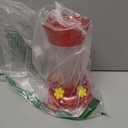 BOLITE Glass Hummingbird Feeders for Outdoors Hanging, Builtin Ant Moat, 4 Bee Guard Feeding Ports with Perches, Leak Proof, 15 Ounces, Stars Decor, Red, Gifts for Women Men, Gifts for Mom Dad